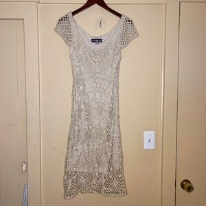 Cream Crochet Dress